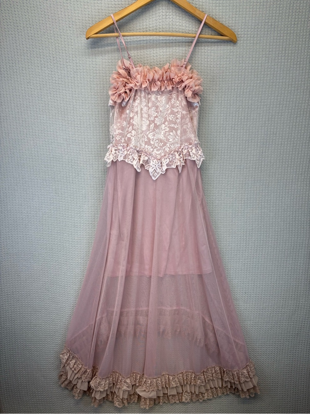 Blood Supply Pink Guardian Of Sakura Dress Small Whimsical Gothic Lace Fairy - Picture 9 of 13